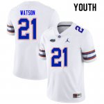 Youth Florida Gators #21 Desmond Watson NCAA Nike White Authentic Stitched College Football Jersey VDR1362EQ